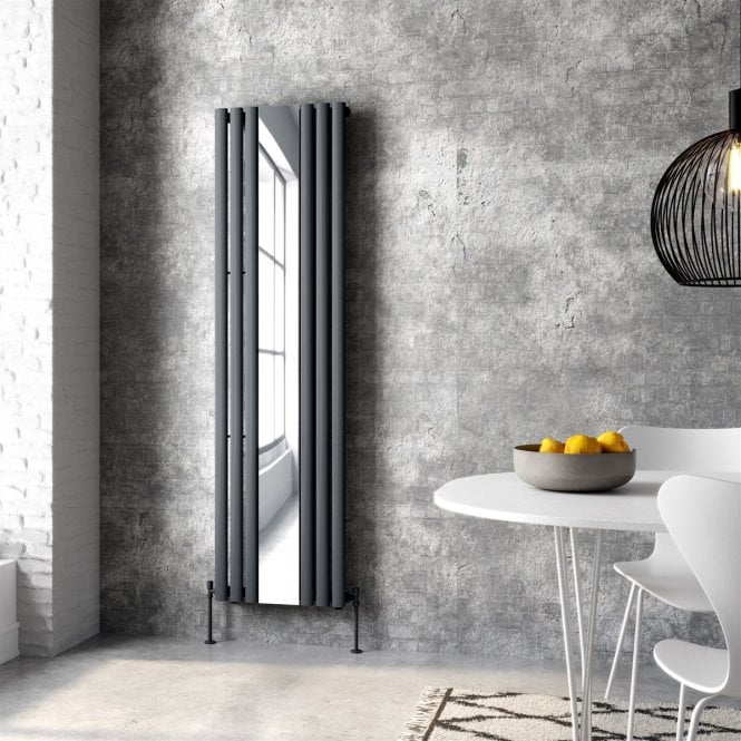 Eastbrook  Tunstall Double Mirror 1800mm x 380mm Radiator Matt Anthracite   81.0170