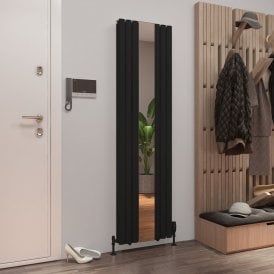 Eastbrook Tunstall Double Mirror 1800mm x 500mm Radiator Matt Black   81.0189