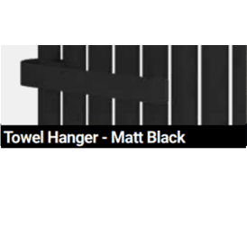 Eastbrook Tunstall H Towel Hanger 330mm Matt Black   101.0042