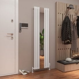 Eastbrook Tunstall Mirror 1800mm x 500mm Radiator Matt White   81.0151