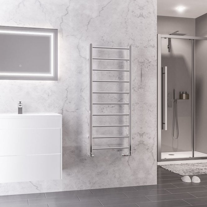 Eastbrook  Tuscan Round 1200mm x 500mm Towel Rail Chrome   89.1598