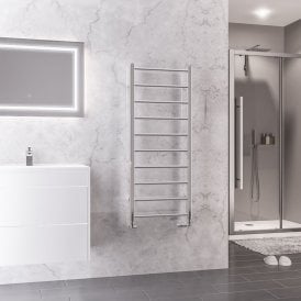 Eastbrook Tuscan Round 1200mm x 500mm Towel Rail Chrome   89.1598