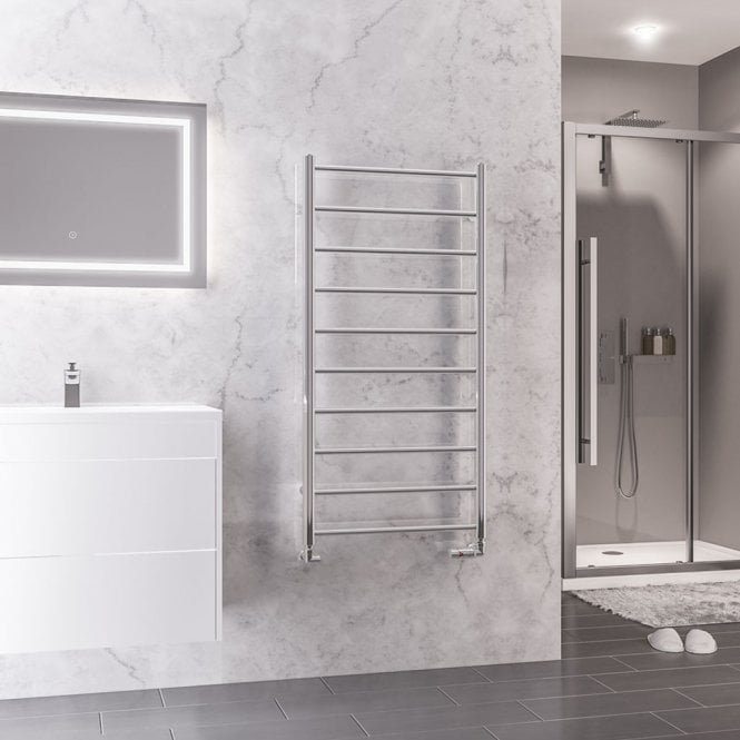 Eastbrook  Tuscan Round 1200mm x 600mm Towel Rail Chrome   89.1599
