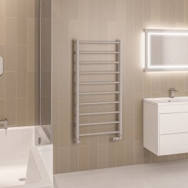 Eastbrook Tuscan Round 1200mm x 600mm Towel Rail Matt Grey   89.1581
