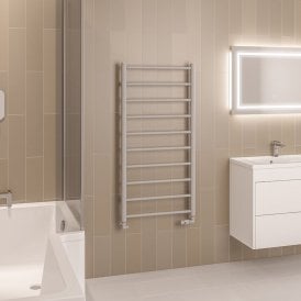 Eastbrook Tuscan Round 1200mm x 600mm Towel Rail Matt Grey   89.1581