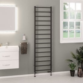 Eastbrook Tuscan Round 1800mm x 500mm Towel Rail Matt Anthracite   89.1588