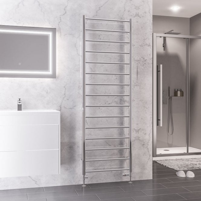 Eastbrook  Tuscan Round 1800mm x 600mm Towel Rail Chrome   89.1601