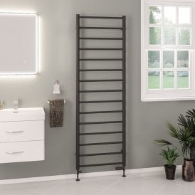 Eastbrook Tuscan Round 1800mm x 600mm Towel Rail Matt Anthracite   89.1589