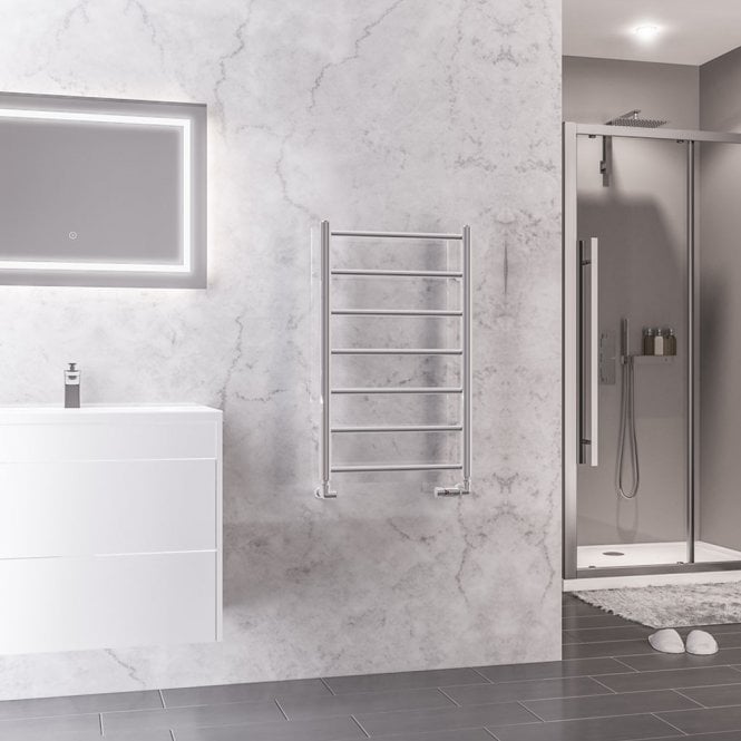 Eastbrook  Tuscan Round 800mm x 500mm Towel Rail Chrome   89.1596