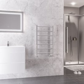 Eastbrook Tuscan Round 800mm x 500mm Towel Rail Chrome   89.1596