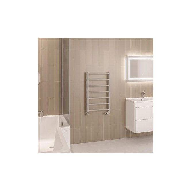 Eastbrook  Tuscan Round 800mm x 500mm Towel Rail Matt Grey   89.1578