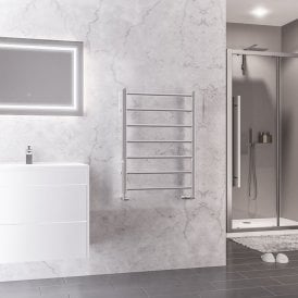 Eastbrook Tuscan Round 800mm x 600mm Towel Rail Chrome   89.1597