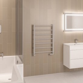 Eastbrook Tuscan Round 800mm x 600mm Towel Rail Matt Grey   89.1579