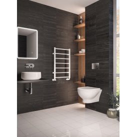 Eastbrook Tuscan Square Towel Rail 800mm x 500mm Gloss White   89.1244