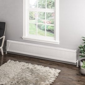 Eastbrook Type 11 Compact Panel Radiator 300mm x 2000mm Gloss White   25.0018
