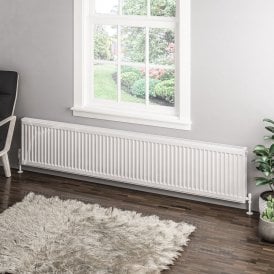 Eastbrook Type 11 Compact Panel Radiator 400mm x 2000mm Gloss White   25.0031