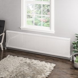 Eastbrook Type 11 Compact Panel Radiator 500mm x 2000mm Gloss White   25.0046