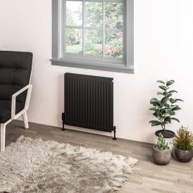 Eastbrook Type 11 Compact Panel Radiator 600mm x 600mm Matt Black   25.0071