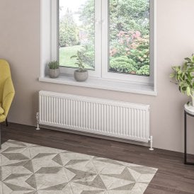 Eastbrook Type 21 Compact Panel Radiator 400mm x 1400mm Gloss White   25.0087