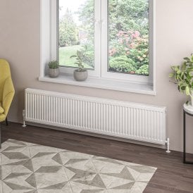 Eastbrook Type 21 Compact Panel Radiator 400mm x 1800mm Gloss White   25.0089