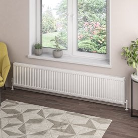 Eastbrook Type 21 Compact Panel Radiator 400mm x 2000mm Gloss White   25.0090