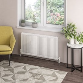 Eastbrook Type 21 Compact Panel Radiator 600mm x 1100mm Gloss White   25.0111