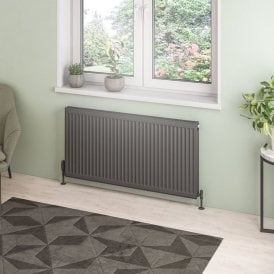 Eastbrook Type 21 Compact Panel Radiator 600mm x 1200mm Matt Anthracite   25.0123