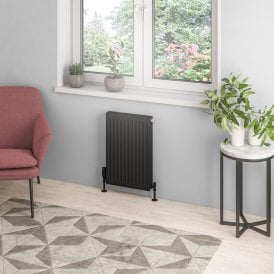 Eastbrook Type 21 Compact Panel Radiator 600mm x 400mm Matt Black   25.0127