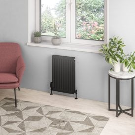 Eastbrook Type 21 Compact Panel Radiator 600mm x 400mm Matt Black   25.0127