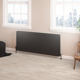 Eastbrook Type 22 Compact Panel Radiator 600mm x 1400mm Matt Black   25.0199