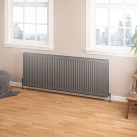 Eastbrook Type 22 Compact Panel Radiator 600mm x 1600mm Matt Anthracite   25.0192