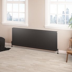 Eastbrook Type 22 Compact Panel Radiator 600mm x 1600mm Matt Black   25.0200
