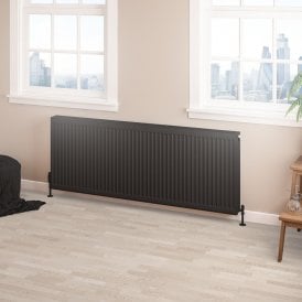 Eastbrook Type 22 Compact Panel Radiator 600mm x 1600mm Matt Black   25.0200