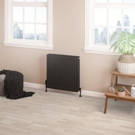 Eastbrook Type 22 Compact Panel Radiator 600mm x 600mm Matt Black   25.0195