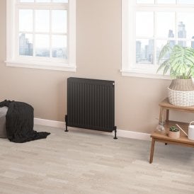 Eastbrook Type 22 Compact Panel Radiator 600mm x 600mm Matt Black   25.0195