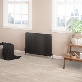 Eastbrook Type 22 Compact Panel Radiator 600mm x 800mm Matt Black   25.0196