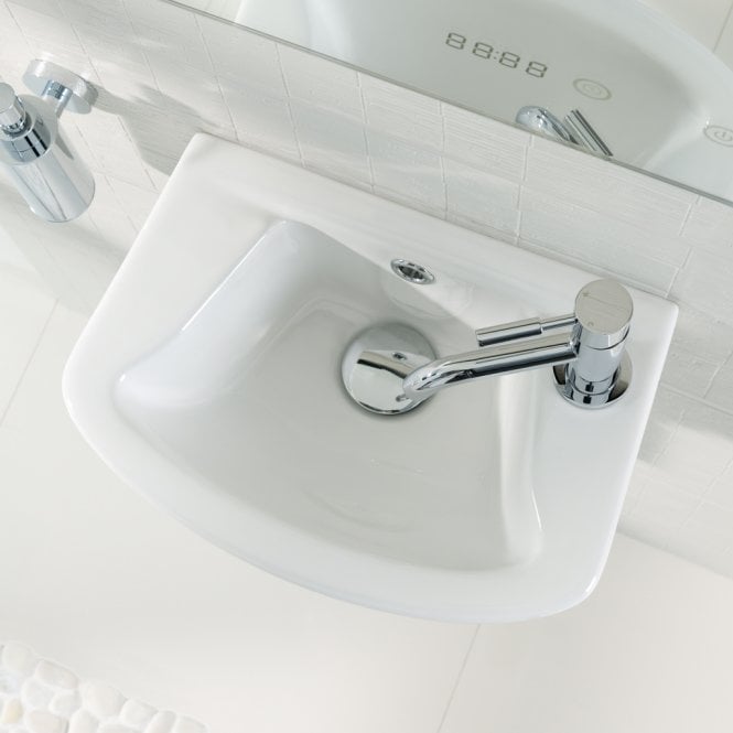Eastbrook  Type 55 360mm x 260mm Cloakroom Basin 2 Tap Hole White   27.9081