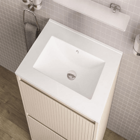 Eastbrook Universal 500mm Square Ceramic Basin No Tap Holes   103.025