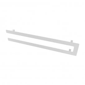 Eastbrook Universal Double Flat Style Towel Hanger 850mm Matt White   89.0373
