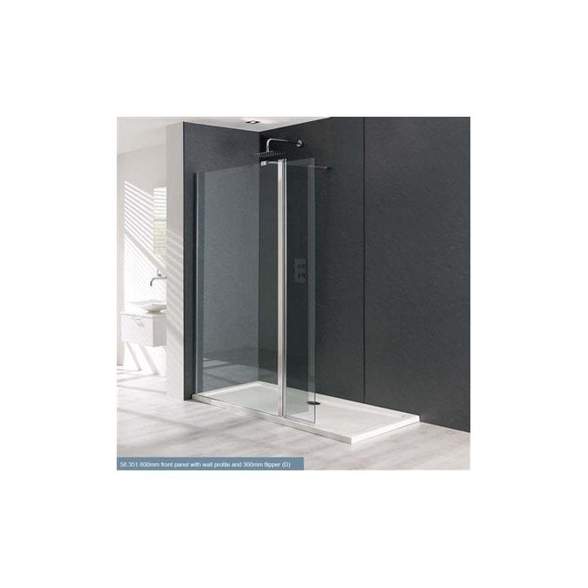 Eastbrook  Valliant Flipper Kit 1950 x 300mm Silver/frosted   58.045