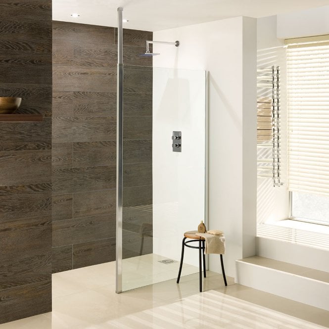 Eastbrook  Valliant Square Pole Walk In 8mm 800mm x 1950mm Silver   69.0042