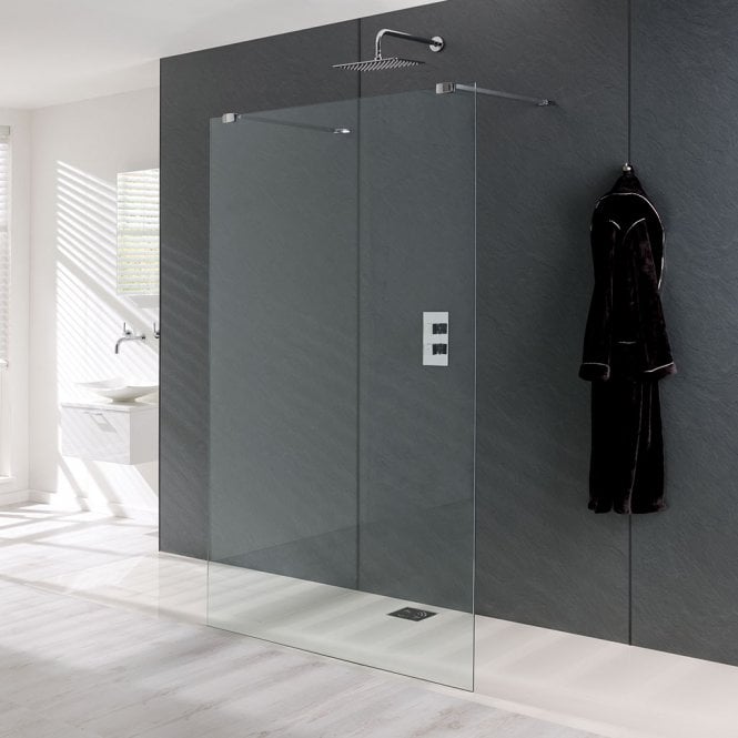 Eastbrook  Valliant Walk In 1100mm x 1950mm B Inc 2 Support Bars 8mm Silver   58.361