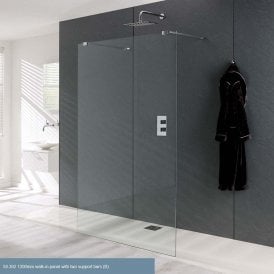 Eastbrook Valliant Walk In 900mm x 1950mm B Inc 2 Support Bars 8mm Silver   58.359