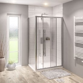 Eastbrook Vantage 2000 8mm 1300mm Soft Close Sliding Door Chrome   49.7048