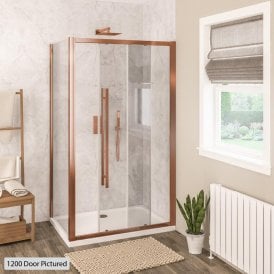 Eastbrook Vantage 2000 8mm 1500mm Soft Close Sliding Door Brushed Bronze 49.7090