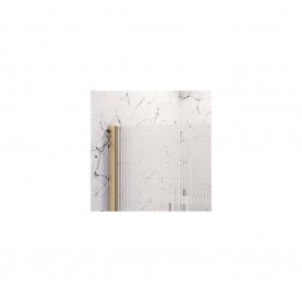 Eastbrook Vantage 2000 8mm Fluted Glass Walk In Panel 1000mm x 2000mm Brushed Brass   49.5116