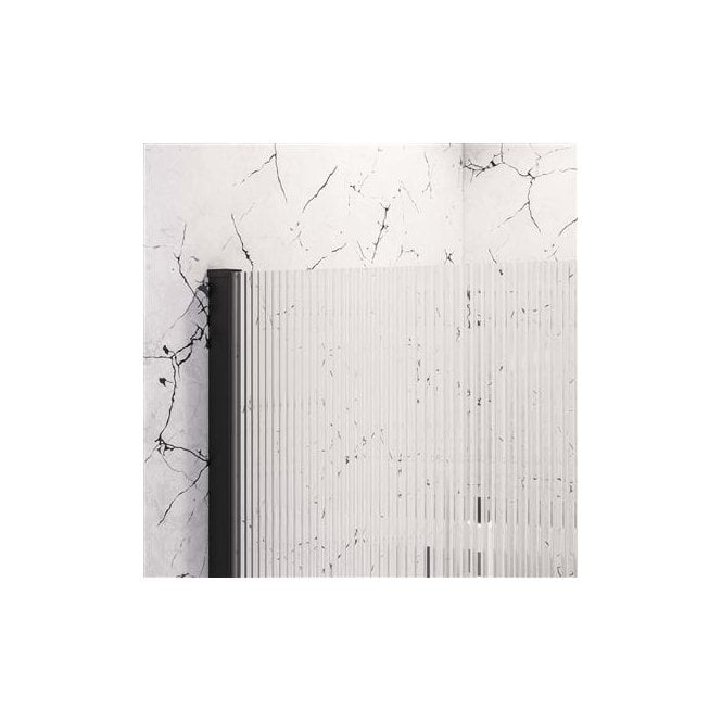 Eastbrook  Vantage 2000 8mm Fluted Glass Walk In Panel 1100mm x 2000mm Black   49.5118