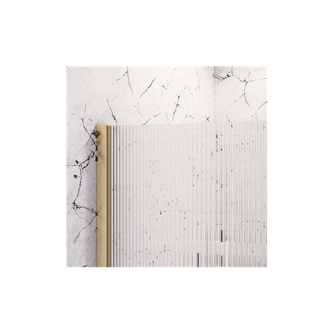 Eastbrook  Vantage 2000 8mm Fluted Glass Walk In Panel 1100mm x 2000mm Brushed Brass   49.5119