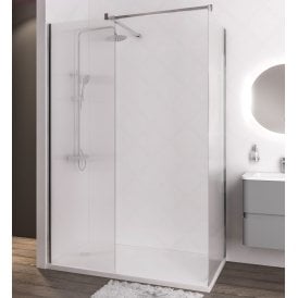 Eastbrook Vantage 2000 8mm Fluted Glass Walk In Panel 1300mm x 2000mm Chrome   49.2029