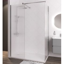 Eastbrook Vantage 2000 8mm Fluted Glass Walk In Panel 1400mm x 2000mm Chrome   49.2032